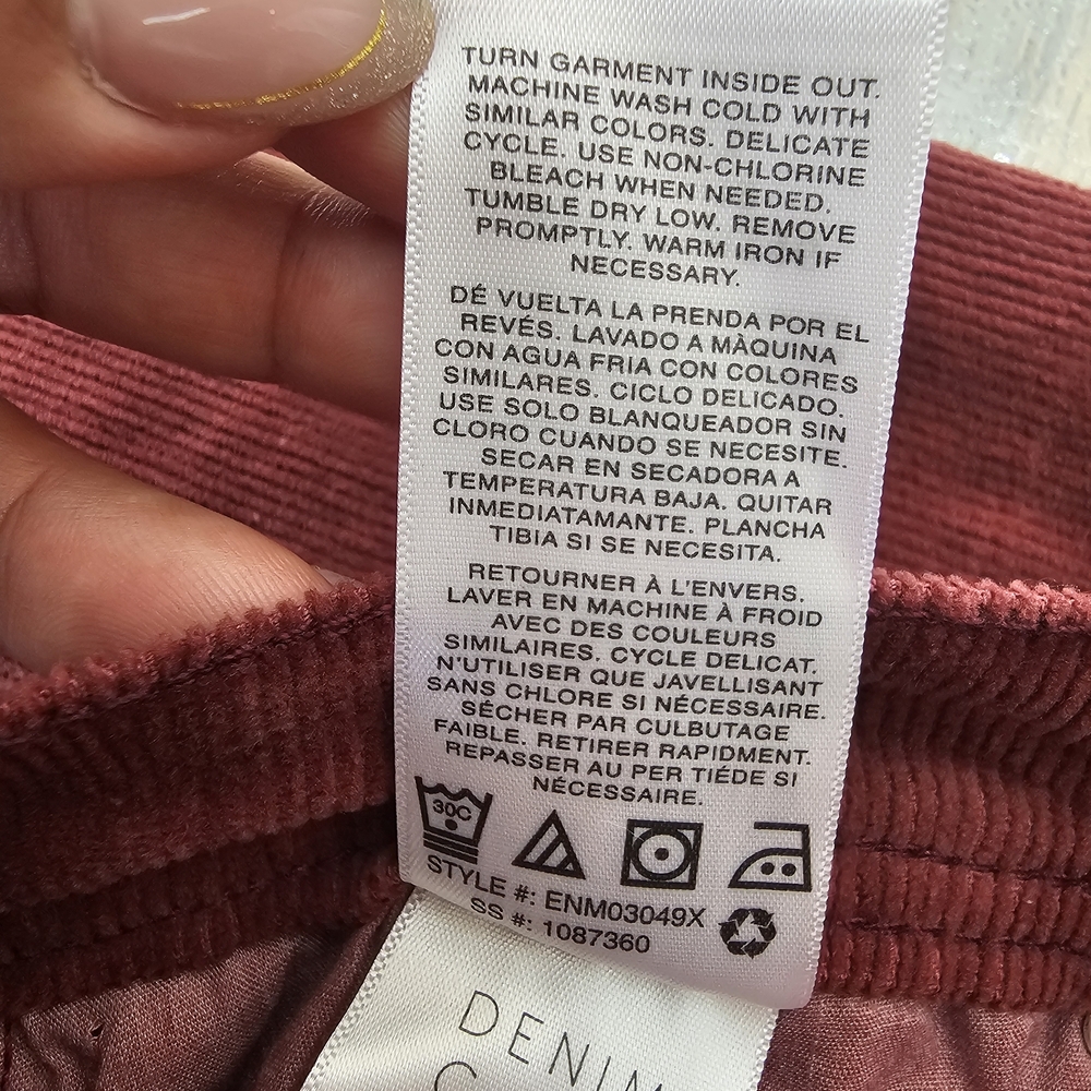 Kensie Savannah Woman's High Rise Flare Corduroy Pants Burgundy 10/30 Retro Chic - Picture 9 of 13